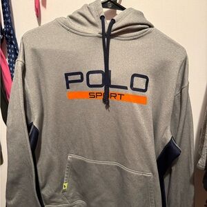 Polo by Ralph Lauren Gray and Navy Hoodie